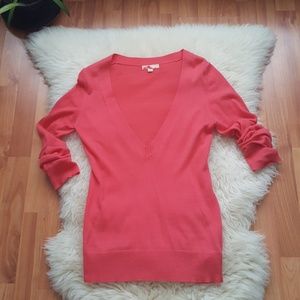 Coral cotton sweater